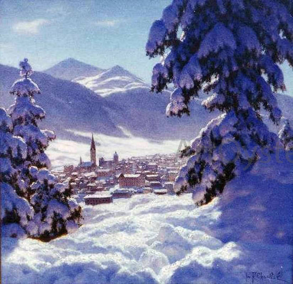  Ivan Fedorovich Choultse St. Moritz - Canvas Art Print