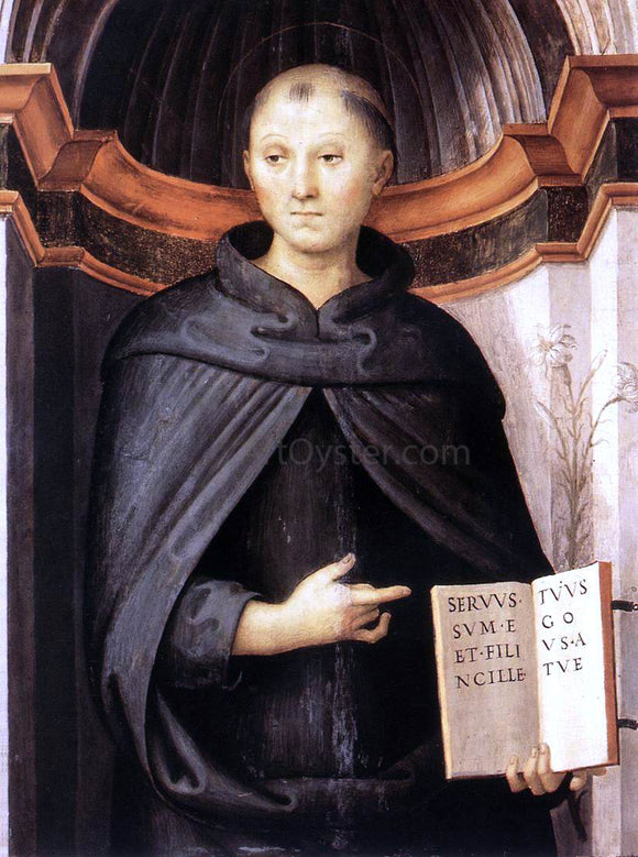  Pietro Perugino St Nicholas of Tolentino - Canvas Art Print