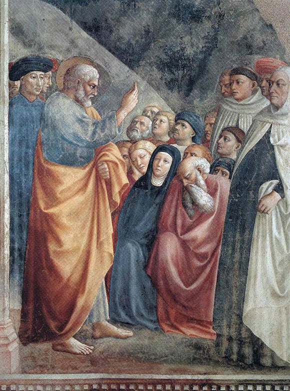  Tommaso Masolino St Peter Preaching - Canvas Art Print