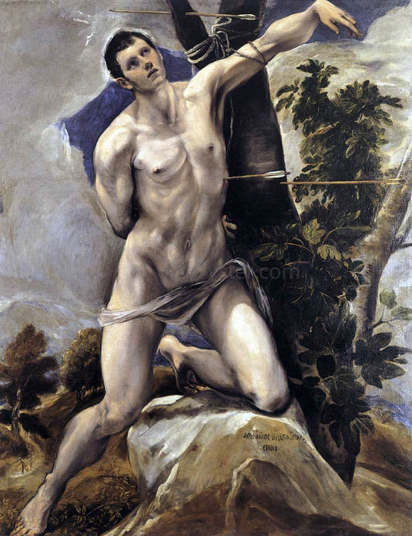  El Greco St Sebastian - Canvas Art Print