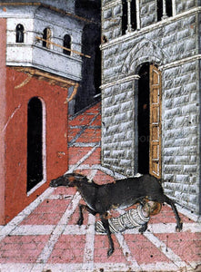  Giovanni Di Paolo St Stephen Suckled by a Doe - Canvas Art Print