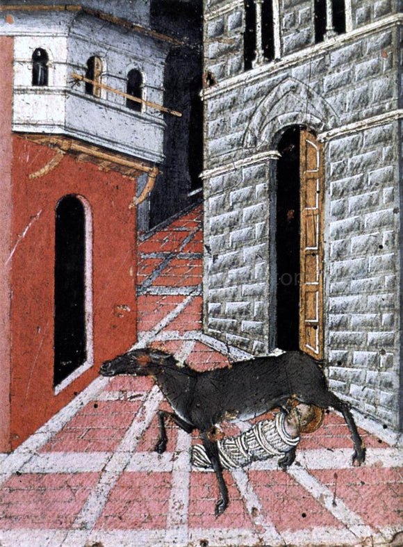  Giovanni Di Paolo St Stephen Suckled by a Doe - Canvas Art Print