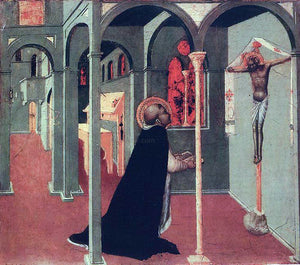  Sassetta St Thomas Before the Cross - Canvas Art Print