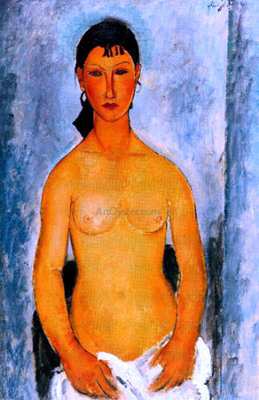  Amedeo Modigliani Standing Nude (also known as Elvira) - Canvas Art Print