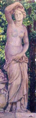  Theo Van Rysselberghe Statue dans le parc - Canvas Art Print
