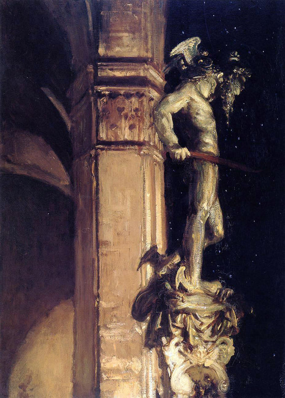  John Singer Sargent Statue of Perseus by Night - Canvas Art Print