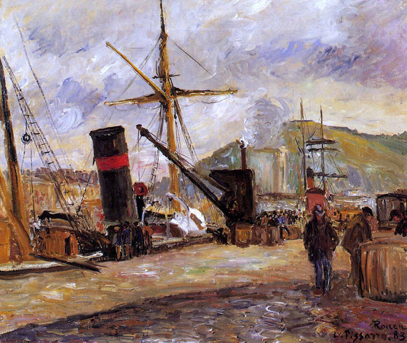  Camille Pissarro Steamboats - Canvas Art Print