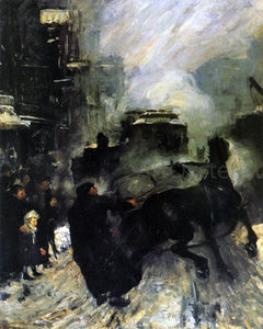  George Wesley Bellows Steaming Streets - Canvas Art Print