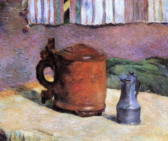  Paul Gauguin Still, Clay Jug and Iron Mug - Canvas Art Print