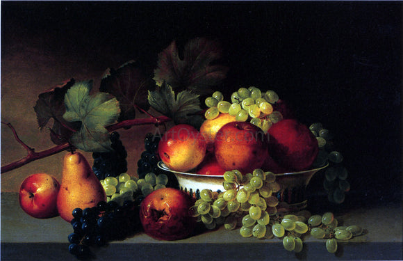 James Peale Still Life: Apples, Grapes, Pear - Canvas Art Print