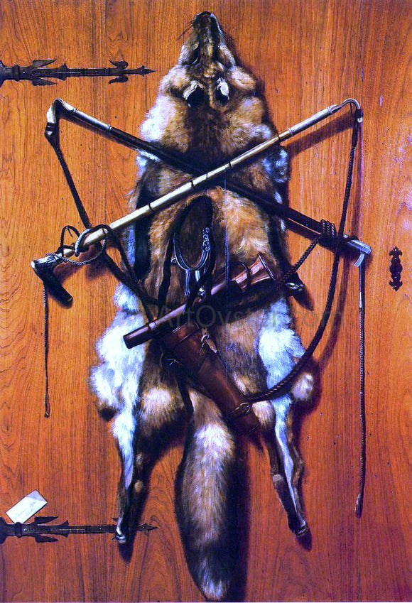  Alexander Pope Still Life: Hunting Trophies - Red Fox Skin - Canvas Art Print