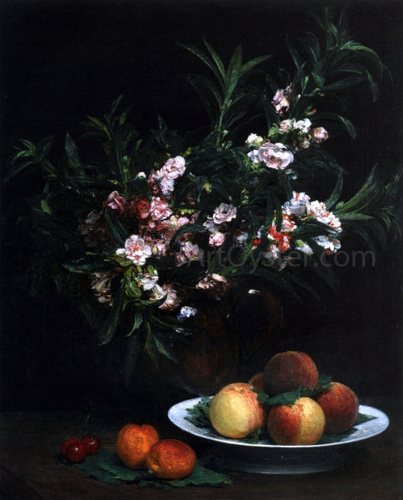  Henri Fantin-Latour Still Life: Impatiens, Peaches and Apricots - Canvas Art Print