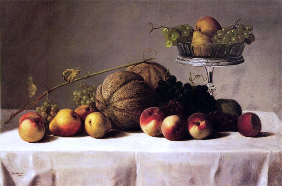  George Hetzel Still Life of Summer Fruit - Canvas Art Print