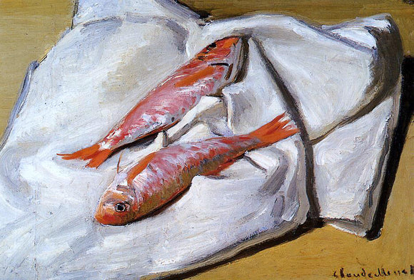  Claude Oscar Monet Still Life: Red Mullets - Canvas Art Print