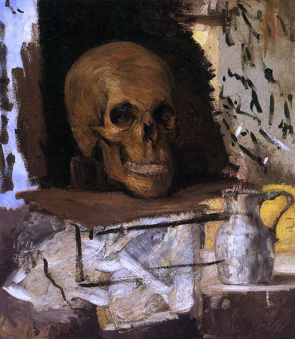 Paul Cezanne Still Life: Skull and Waterjug - Canvas Art Print