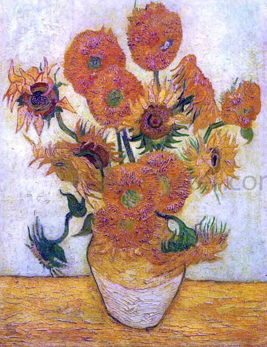  Vincent Van Gogh A Still Life: Vase with Fourteen Sunflowers - Canvas Art Print