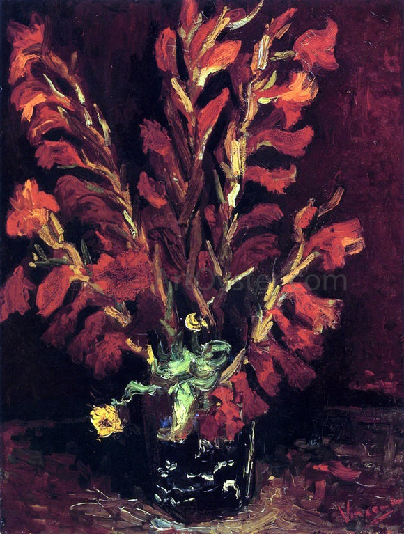  Vincent Van Gogh Still Life: Vase with Gladiolas - Canvas Art Print