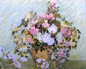  Vincent Van Gogh Still Life: Vase with Roses - Canvas Art Print