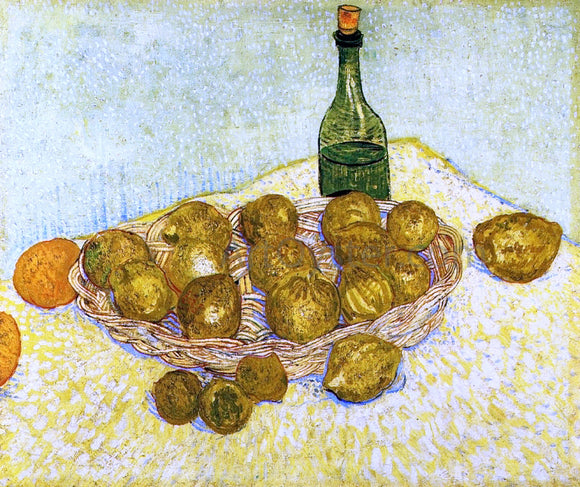  Vincent Van Gogh Still Life with a Bottle, Lemons and Oranges - Canvas Art Print
