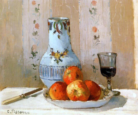 Camille Pissarro Still Life with Apples and Pitcher - Canvas Art Print