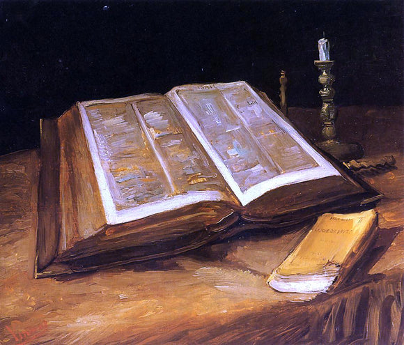  Vincent Van Gogh Still Life with Bible - Canvas Art Print
