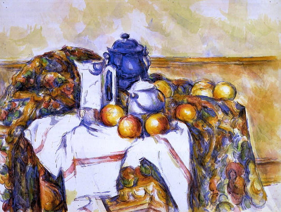  Paul Cezanne Still Life with Blue Pot - Canvas Art Print