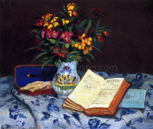  Armand Guillaumin Still Life with Box with Blue Gloves - Canvas Art Print