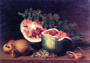  James Peale Still Life with Broken Watermelon - Canvas Art Print