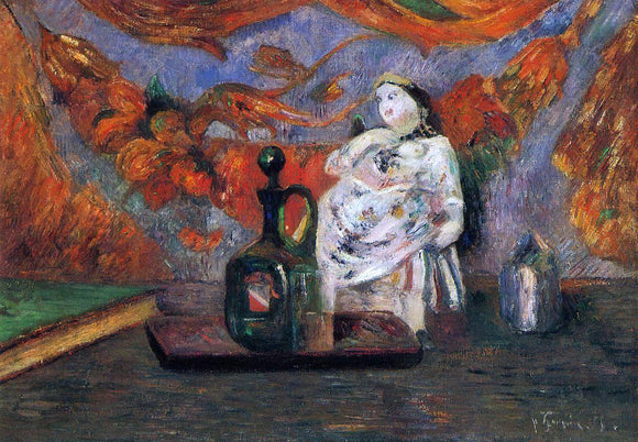  Paul Gauguin Still Life with Carafe and Ceramic Figure - Canvas Art Print