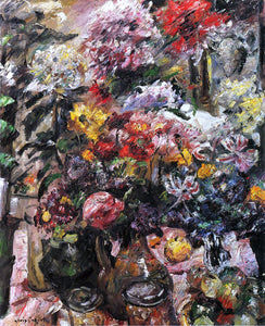  Lovis Corinth Still Life with Chrysanthemums and Amaryllis - Canvas Art Print