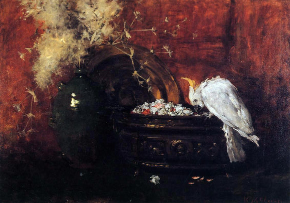  William Merritt Chase Still Life with Cockatoo - Canvas Art Print