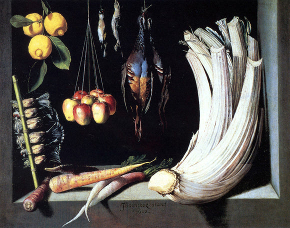  Juan Sanchez Cotan Still Life With Dead Birds, Fruit And Vegetables - Canvas Art Print