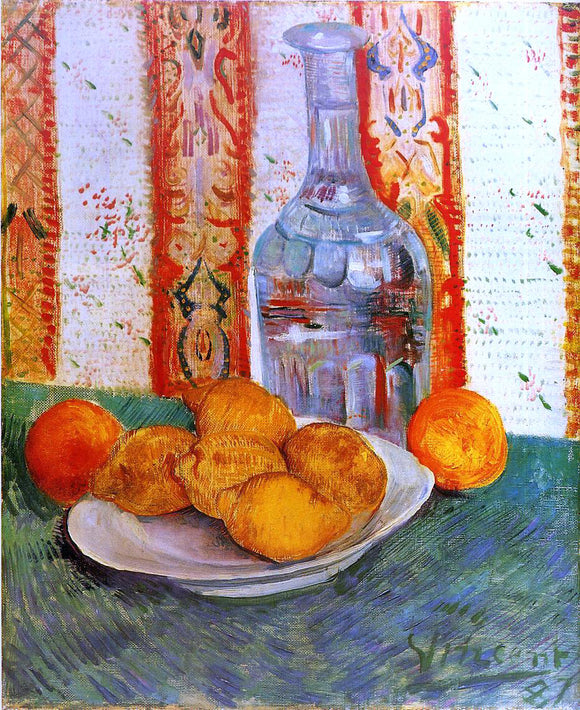  Vincent Van Gogh Still Life with Decanter and Lemons on a Plate - Canvas Art Print