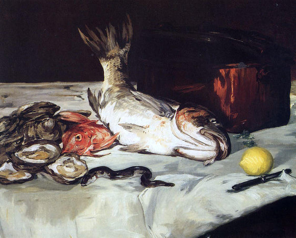 Edouard Manet Still Life with Fish - Canvas Art Print