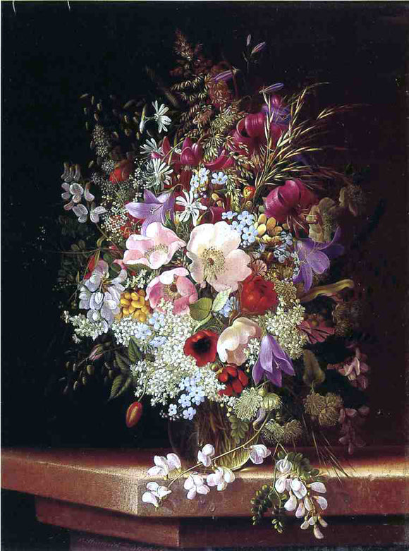  Adelheid Dietrich Still Life with Flowers - Canvas Art Print