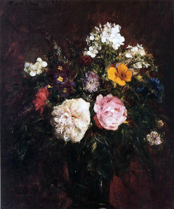  Henri Fantin-Latour Still Life with Flowers - Canvas Art Print