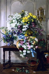  Jenny Villebesseyx Still Life with Flowers - Canvas Art Print