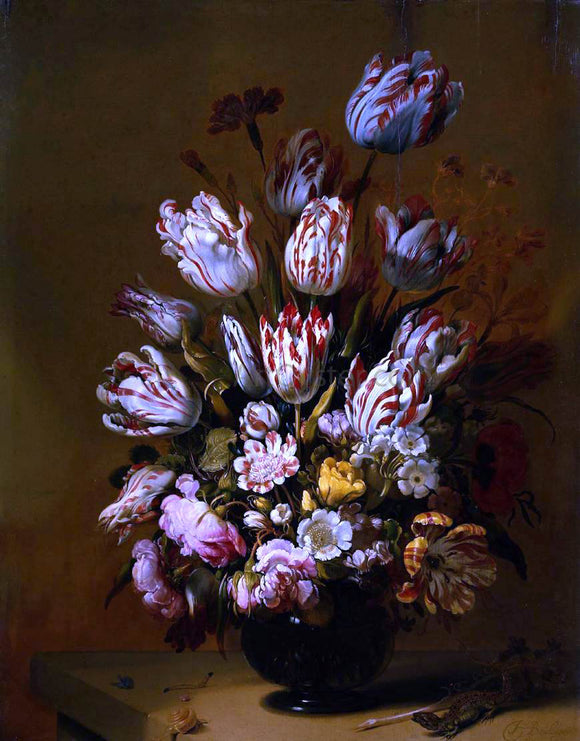  Hans Bollongier Still Life with Flowers - Canvas Art Print