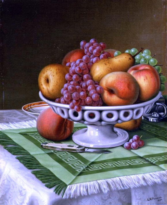  Levi Wells Prentice Still Life with Fruit and Pocket Knife - Canvas Art Print