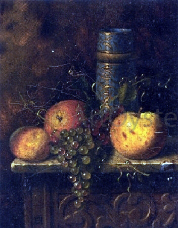 William Michael Harnett Still Life with Fruit and Vase - Canvas Art Print