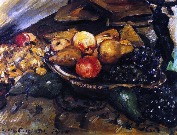  Lovis Corinth Still Life with Fruit and Wine Glass - Canvas Art Print