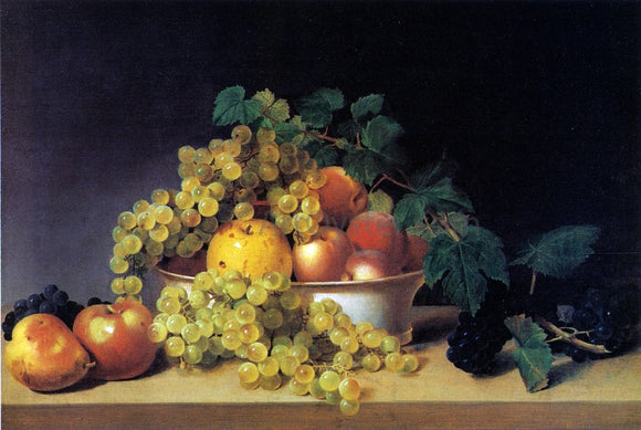  James Peale Still Life with Fruit on a Tabletop - Canvas Art Print