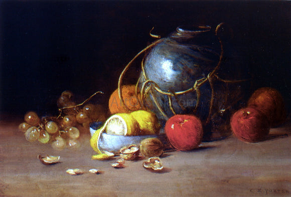  Charles Ethan Porter Still Life with Ginger Jar, Fruit and Nuts - Canvas Art Print