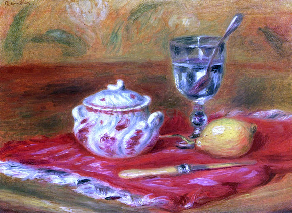  Pierre Auguste Renoir Still LIfe with Glass and Lemon - Canvas Art Print