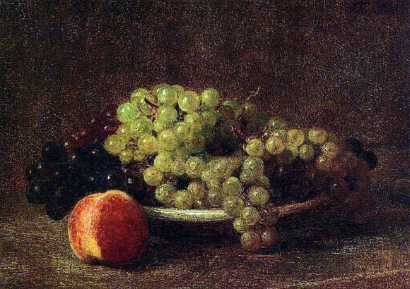  Henri Fantin-Latour Still Life with Grapes and a Peach - Canvas Art Print