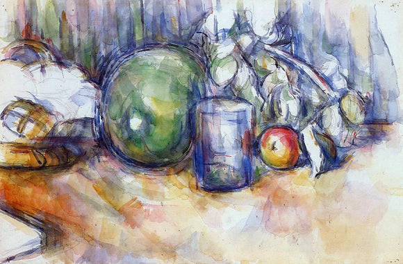  Paul Cezanne Still Life with Green Melon - Canvas Art Print