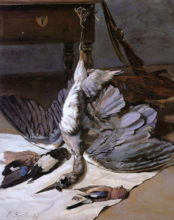  Jean Frederic Bazille Still Life with Heron - Canvas Art Print
