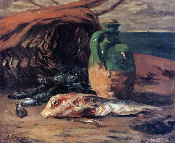  Paul Gauguin Still Life with Jug and Red Mullet - Canvas Art Print