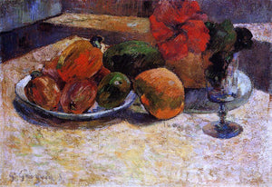  Paul Gauguin Still Life with Mangoes and Hisbiscus - Canvas Art Print