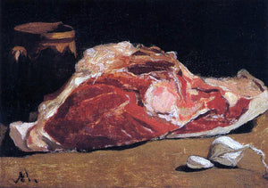  Claude Oscar Monet Still Life with Meat - Canvas Art Print